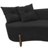 Namoradeira Sofá Feijão Luna Orgânica Couro Preto - 5