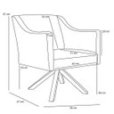 Ver imagem 4 de Kit 2 Poltronas Decorativas Giratória Base Giromad Beta Veludo Preto - Gran Belo