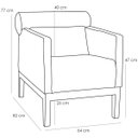 Ver imagem 4 de Kit 2 Poltronas Decorativas Fixa Base de Madeira Yumi Veludo Preto - Gran Belo
