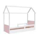 Ver imagem 4 de Cama Infantil Montessoriana Solteiro Branco com Rosa Completa Móveis