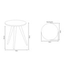 Ver imagem 3 de Mesa Lateral Tiffany para Sala de Estar/ Escritório Off White - Bela Móveis