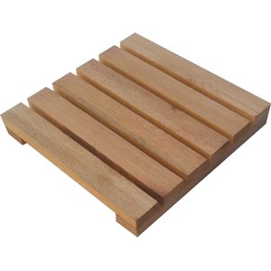 Deck de Madeira Modular 30x30 Cm Réguas 4 Cm com Pintura Neonx:osmocolor Transparente