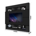 Ver imagem 4 de Painel Suspenso Tv 75 Polegadas Preto Milão Luapa