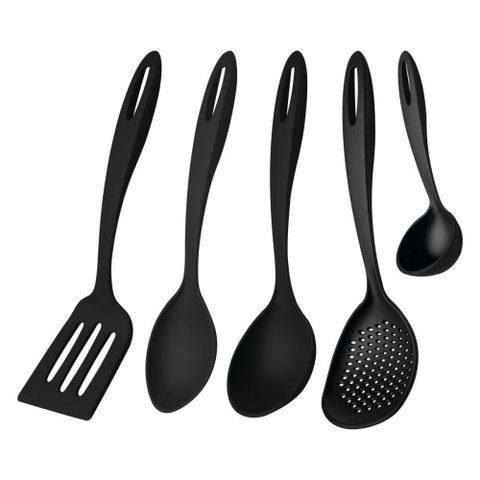 Jogo de Utensílios Ability em Nylon Preto 05 Peças