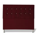 Ver imagem 1 de Cabeceira de Cama Box Cristal Queen 160 Cm Botão Strass Suede Vinho do Lar Móveis