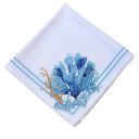 Ver imagem 1 de Kit 4 Guardanapo de Tecido Oxford Coral Azul 40cmx40cm
