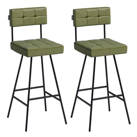 Kit 2 Banquetas Madri Alta 93cm Verde - Salaone