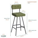 Ver imagem 6 de Kit 2 Banquetas Madri Alta 93cm Verde - Salaone