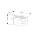 Ver imagem 4 de Cama Multifuncional com Armário e Escrivaninha - Amêndoa