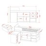 Cama Multifuncional com Armário e Escrivaninha - Amêndoa - 5