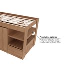 Ver mais imagens de Cama Multifuncional com Armário e Escrivaninha - Amêndoa