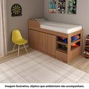 Ver imagem 6 de Cama Multifuncional com Armário e Escrivaninha - Amêndoa