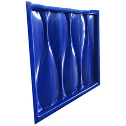 Forma 3D Gesso e Cimento ABS 1mm - Ondas 28x28 cm - 2