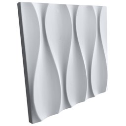 Forma 3D Gesso e Cimento ABS 1mm - Ondas 28x28 cm - 3