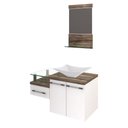 Ver imagem 2 de Conjunto Balcão C-cuba L38 e Espelheira Legno 831 Branco Chess C-carvalho Branco Chess C-carvalho