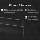 Ver imagem 5 de Kit 3 Rodapé Poliestireno 10cm X 2m Acabamento Moderno