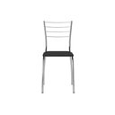 Ver imagem 4 de Kit 2 Cadeiras 1700 Prata Assento Courano Branco