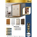 Ver imagem 6 de Guarda Roupa Leblon 4 Portas 2 Gavetas 5 Prateleiras - Benetil