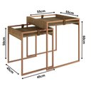 Ver imagem 2 de Conjunto Mesa Lateral Columbia - Marrom