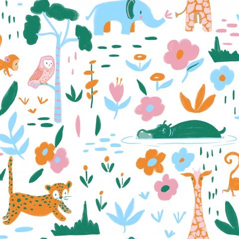 PAPEL DE PAREDE BOBINEX SONHOS - ANIMAIS