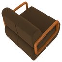 Ver imagem 7 de Poltrona Decorativa Orgânica para Sala Kit 2 Belarus K04 Veludo Marrom - Mpozenato