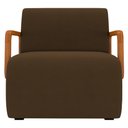 Ver imagem 5 de Poltrona Decorativa Orgânica para Sala Kit 2 Belarus K04 Veludo Marrom - Mpozenato