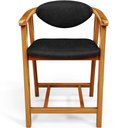 Ver imagem 3 de Kit 06 Banquetas Baixa para Cozinha Sala Jantar Bancada Cecília L02 Couríssimo Preto - Lyam Decor