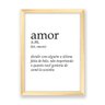 Quadro Frase Significado Amor - A3-420X297mm - Clean 2cm-Madeira Clara - 1