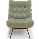 Ver imagem 5 de Poltrona Decorativa Sala de Estar Costela L02 Bouclê Oliva - Lyam Decor