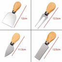 Ver imagem 6 de Kit para Queijo e Petiscos 4 Peças Aço Inox e Madeira Servir Frios e Aperitivos Utimix