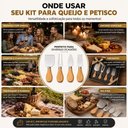 Ver imagem 2 de Kit para Queijo e Petiscos 4 Peças Aço Inox e Madeira Servir Frios e Aperitivos Utimix