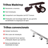 Kit 2 Trilho Eletrificado 2 Spot Led Mr16 Gu10 Direcionável Cor:branco - 2