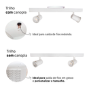 Ver imagem 4 de Kit 2 Trilho Eletrificado 2 Spot Led Mr16 Gu10 Direcionável Cor:branco
