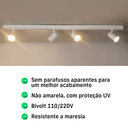 Ver imagem 7 de Kit 2 Trilho Eletrificado 2 Spot Led Mr16 Gu10 Direcionável Cor:branco