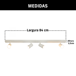 Kit 2 Trilho Eletrificado 2 Spot Led Mr16 Gu10 Direcionável Cor:branco - 8