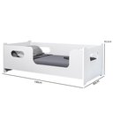 Ver imagem 5 de Cama Montessoriana Solteiro Encanto com Grade de Proteção Criança Moderna com Colchão Cor Branco