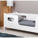 Ver imagem 3 de Cama Montessoriana Solteiro Encanto com Grade de Proteção Criança Moderna com Colchão Cor Branco