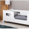 Cama Montessoriana Solteiro Encanto com Grade de Proteção Criança Moderna com Colchão Cor Branco - 3