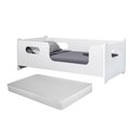Ver imagem 1 de Cama Montessoriana Solteiro Encanto com Grade de Proteção Criança Moderna com Colchão Cor Branco