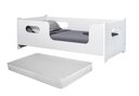 Ver imagem 1 de Cama Montessoriana Solteiro Encanto com Grade de Proteção Criança Moderna com Colchão Cor Branco