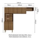 Ver imagem 4 de Kit Área de Serviço Lavanderia 235cm Rustic Gourmet Madesa