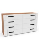 Ver imagem 2 de Cômoda Lisboa com 8 Gavetas 150x83,5cm Freijó/Branco 240838