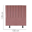 Ver imagem 2 de Cabeceira Estofada Solteiro 100cm Sophia Suede Rosê - D a Decor
