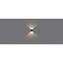 Ver imagem 2 de Arandela Led Wall Plus Preto 2 Facho Aberto Stella