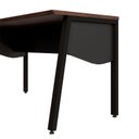 Ver imagem 5 de Mesa Escrivaninha com 135cm Industrial Tampo Chanfrado e Pés Metálicos Executive Louro e Preto