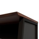 Ver imagem 7 de Mesa Escrivaninha com 135cm Industrial Tampo Chanfrado e Pés Metálicos Executive Louro e Preto