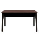 Ver imagem 4 de Mesa Escrivaninha com 135cm Industrial Tampo Chanfrado e Pés Metálicos Executive Louro e Preto
