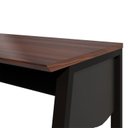 Ver imagem 6 de Mesa Escrivaninha com 135cm Industrial Tampo Chanfrado e Pés Metálicos Executive Louro e Preto