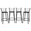 Ver imagem 1 de Kit 4 Banquetas para Bancada Flórida Preta 60cm Cozinha Gourmet Balcão Ilha Piscina Área de Lazer