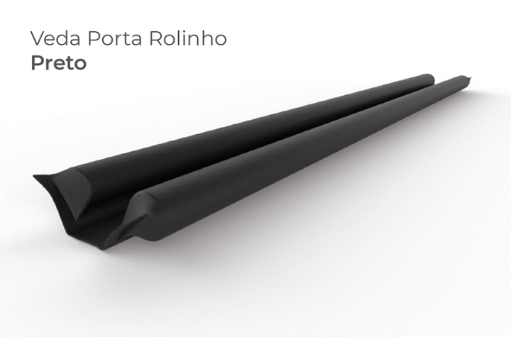 Veda Porta Rolinho 90cm Ajustável em Couro Sintético e Espuma Comfort Door Preto - 2
